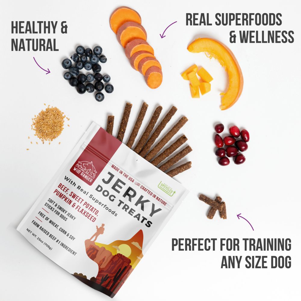 Beef & Superfoods Dog Jerky Treats 25oz